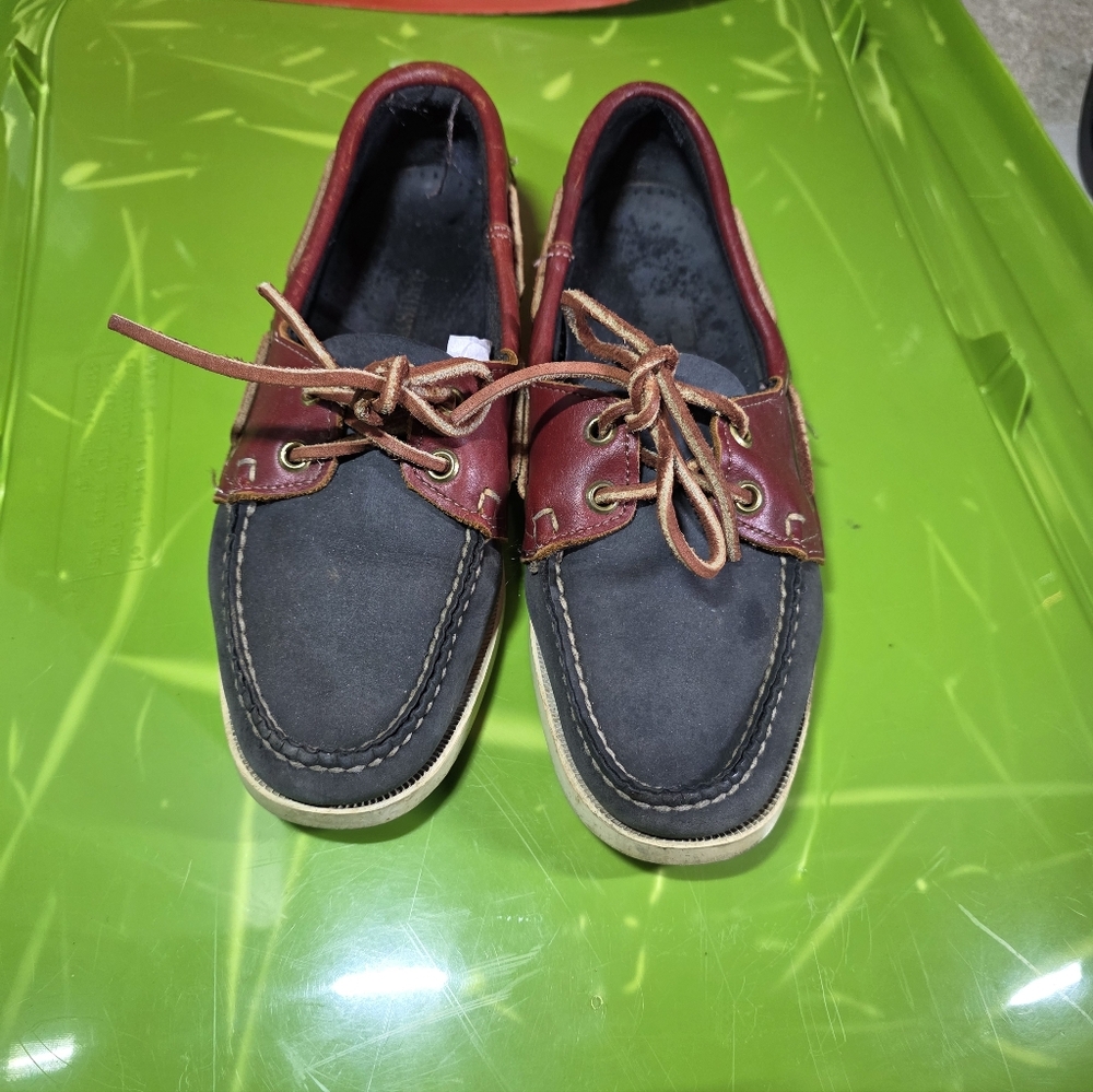 Sebago Men's Red and Black Boat Shoes